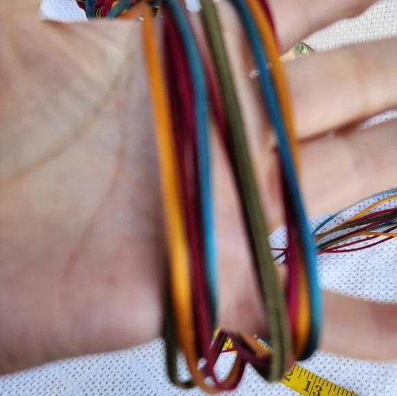 Vintage Abalone and Silk Cord Belt‎ M/L - Picture 9 of 11